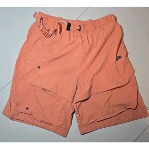 Nike Sportswear Tech Pack Woven Packable Cargo Shorts Mens Large Coral